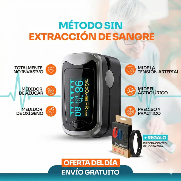 GlucoCare™ 3 en 1 Mide glucosa, colesterol y presión arterial sin dolor + ENVÍO GRATIS